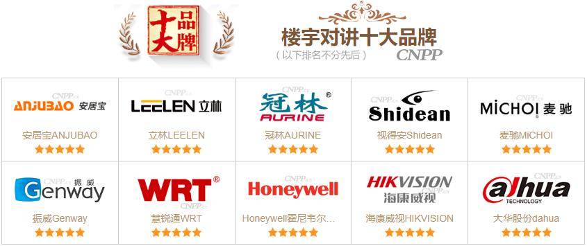 最新楼宇对讲系统十大品牌（CNPP）九游